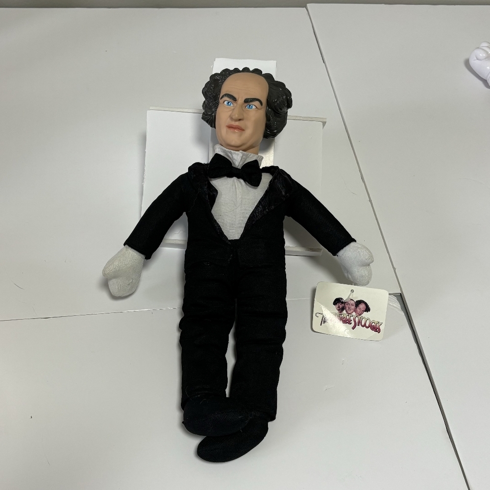 Three stooges Larry Plush Doll Tuxedo Play by Play 15 in.